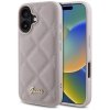 Guess GUHCP16SPSQSQSP iPhone 16 6.1 różówy/pink hardcase Quiled Metal Logo